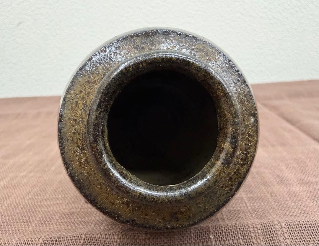 森本陶谷　丹波茶入　共箱　仕覆付　 優品