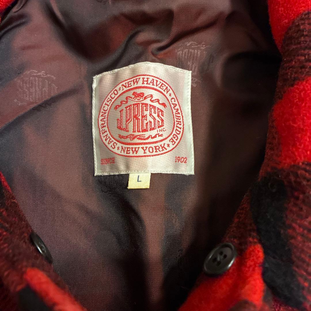 J.PRESS 赤・黒チェックジャケット L