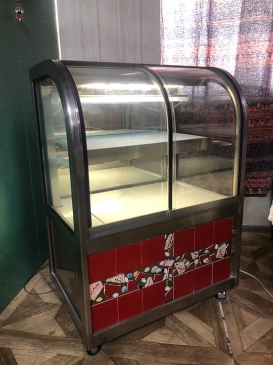 大阪市引取限定 美品冷蔵 ショーケース カフェ ケーキ インテリア アンティーク