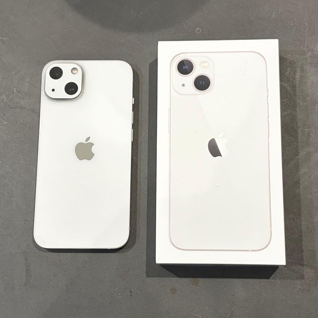 【美品】iPhone13 ホワイト 128GB 箱付き