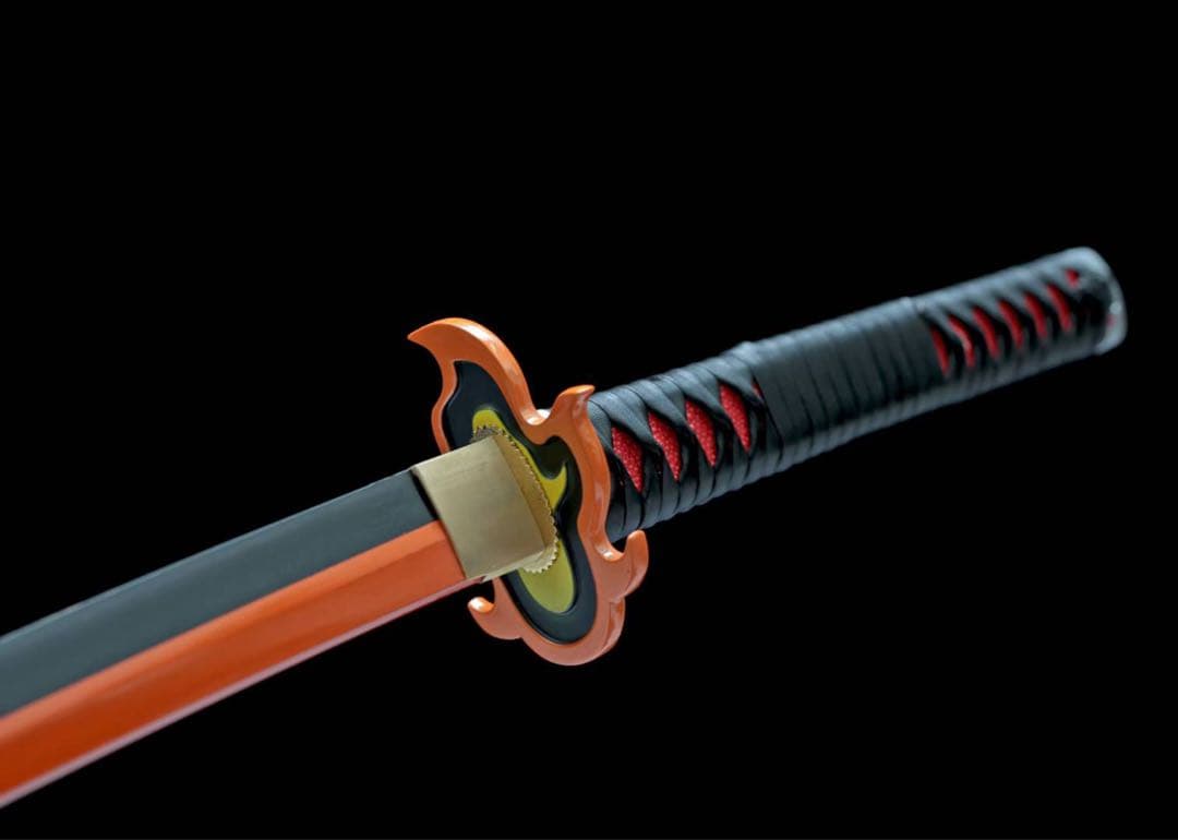 鬼滅の刃 赫刀 本牛革柄巻 日本刀 模造刀 武具 舞踊刀