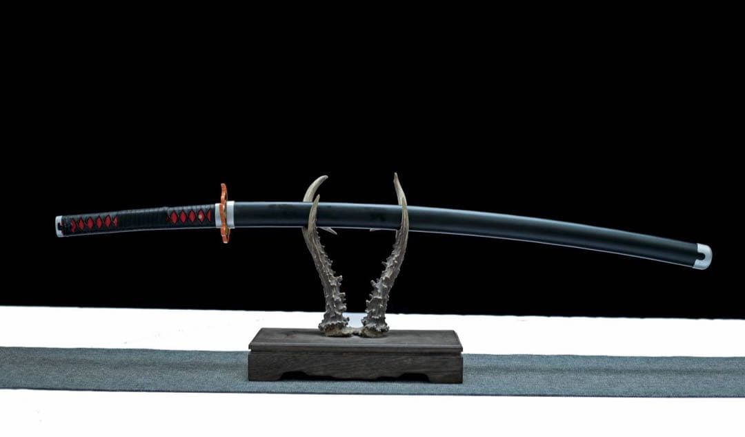 鬼滅の刃 赫刀 本牛革柄巻 日本刀 模造刀 武具 舞踊刀