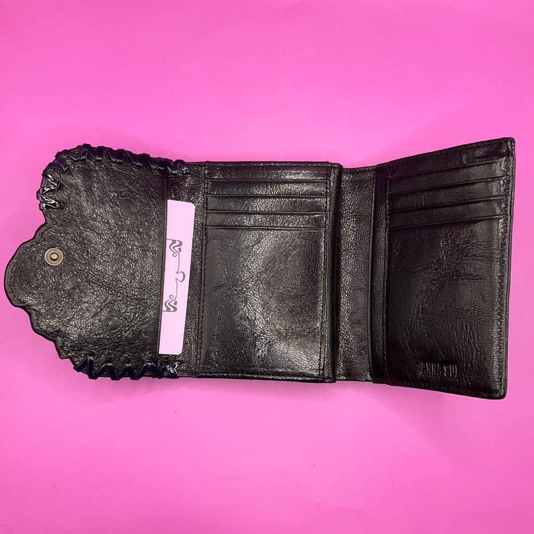 【新品】定価22000円アナスイ財布ブラック★ルビーがま口二つ折り