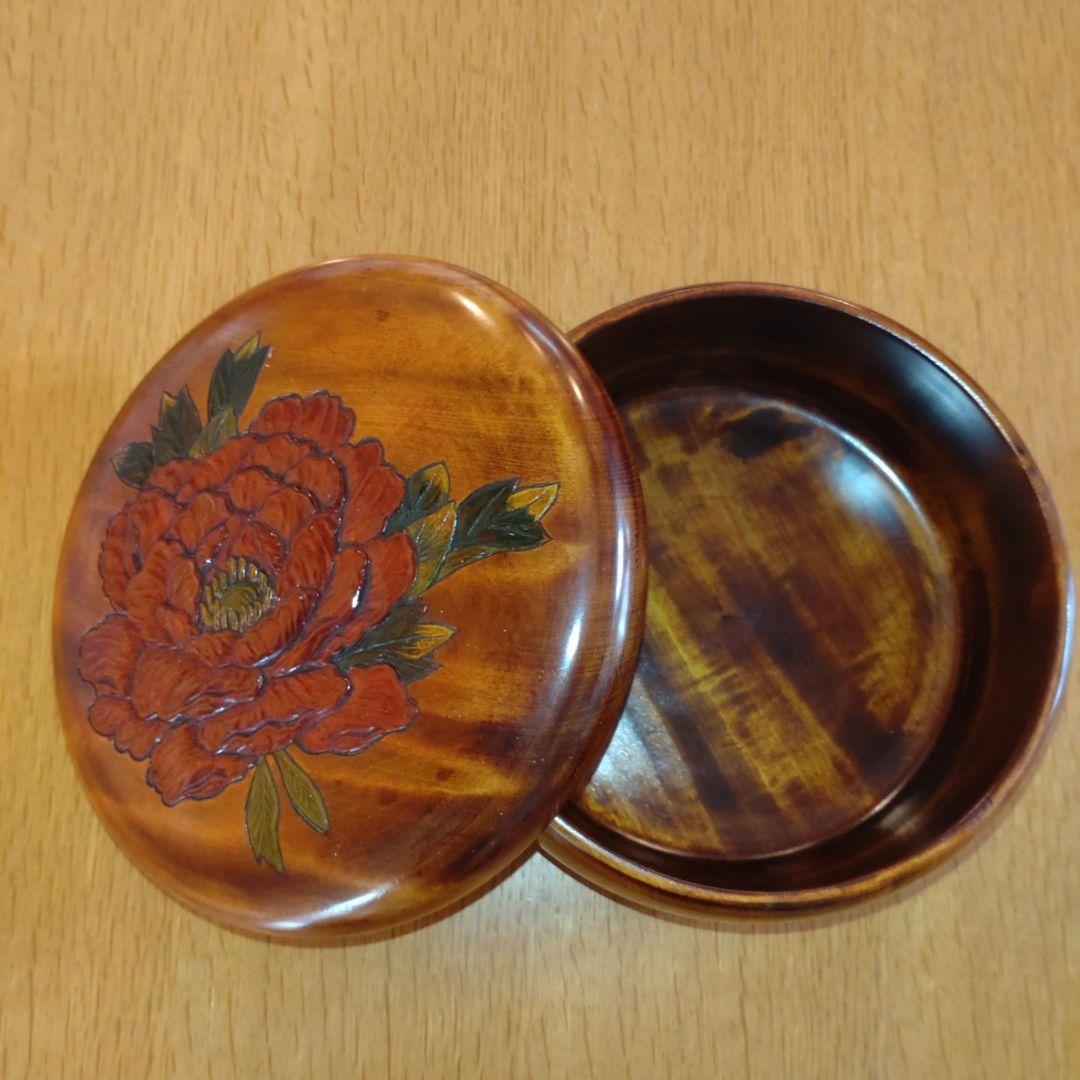 【嵐1987】烏城彫り 文箱 硯箱、菓子入れ 2点セット