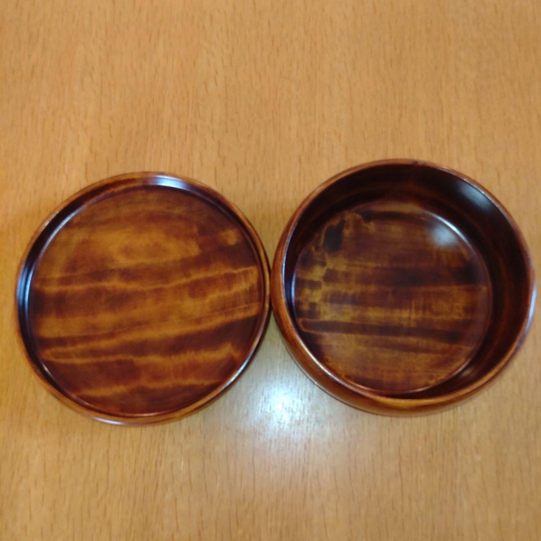 【嵐1987】烏城彫り 文箱 硯箱、菓子入れ 2点セット