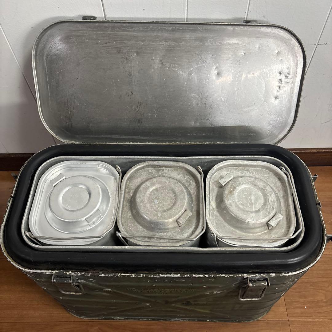 80s 米軍　実物　フードコンテナ ODグリーン 送料無料　①