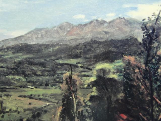 中村研一、【大雪山】、希少な画集より、新品高級額・額装付、状態良好