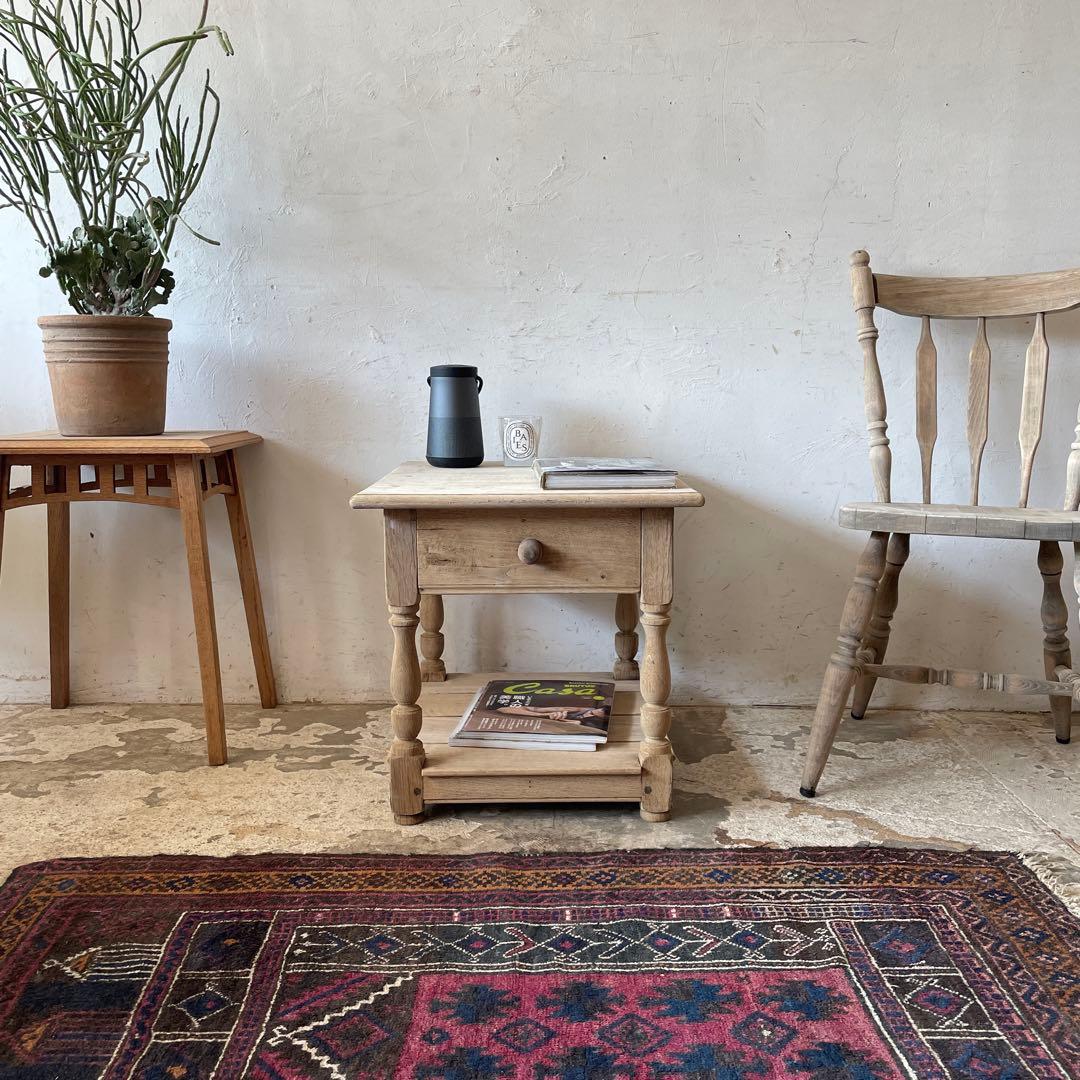 年末・年始SALE ビンテージ ドロワーサイドテーブル ベッドサイド　剥離