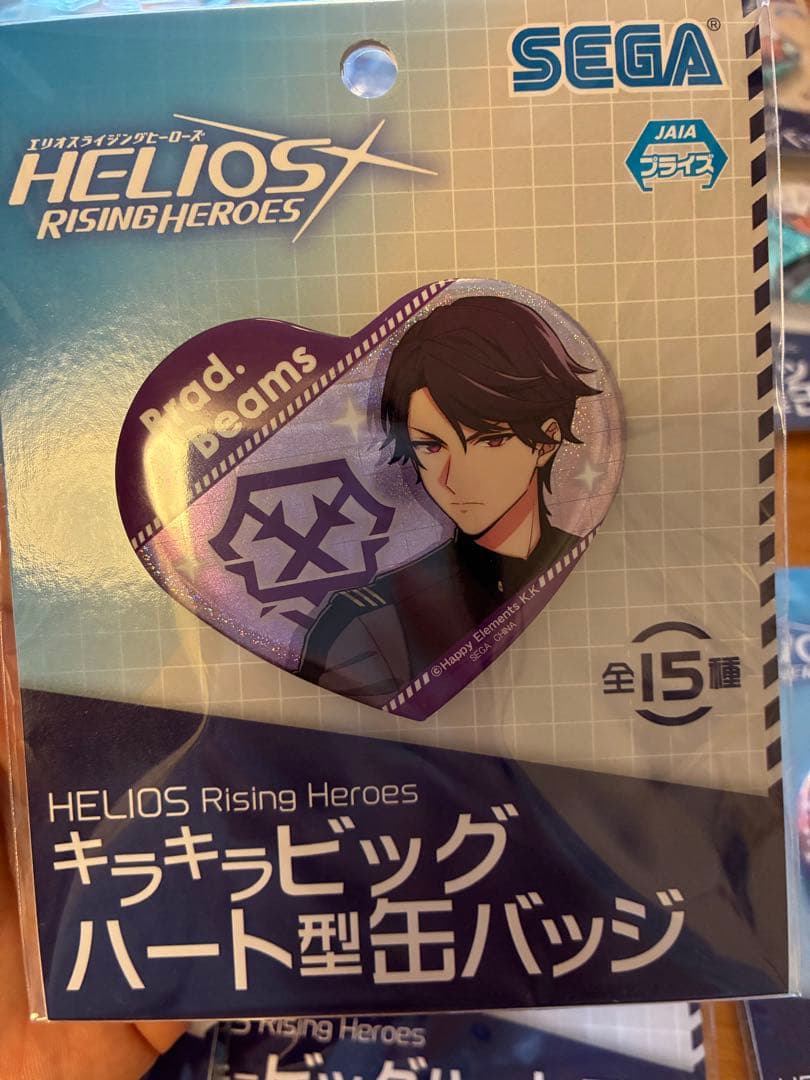 エリオスライジングヒーローズ缶バッジ20枚キラキラビッグハートオスカー・ベイル