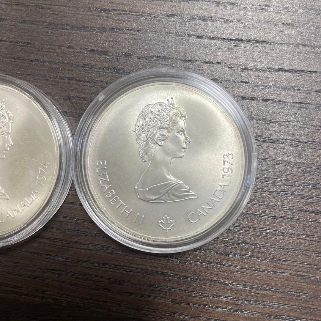 カナダ カナダ　モントリオールオリンピック　5ドル銀貨　2枚