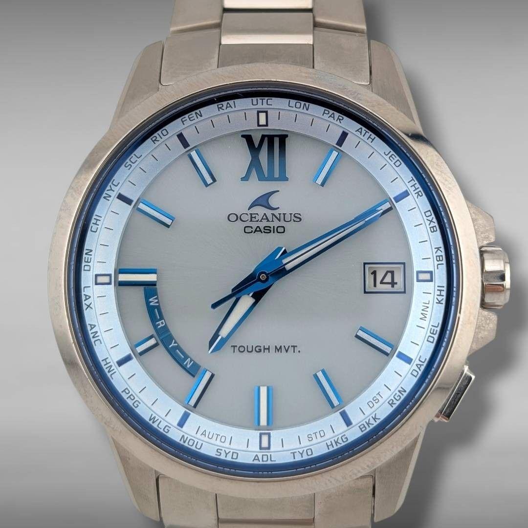 【稼働】カシオ オシアナス OCW-T150-2AJF ワールドタイム チタン