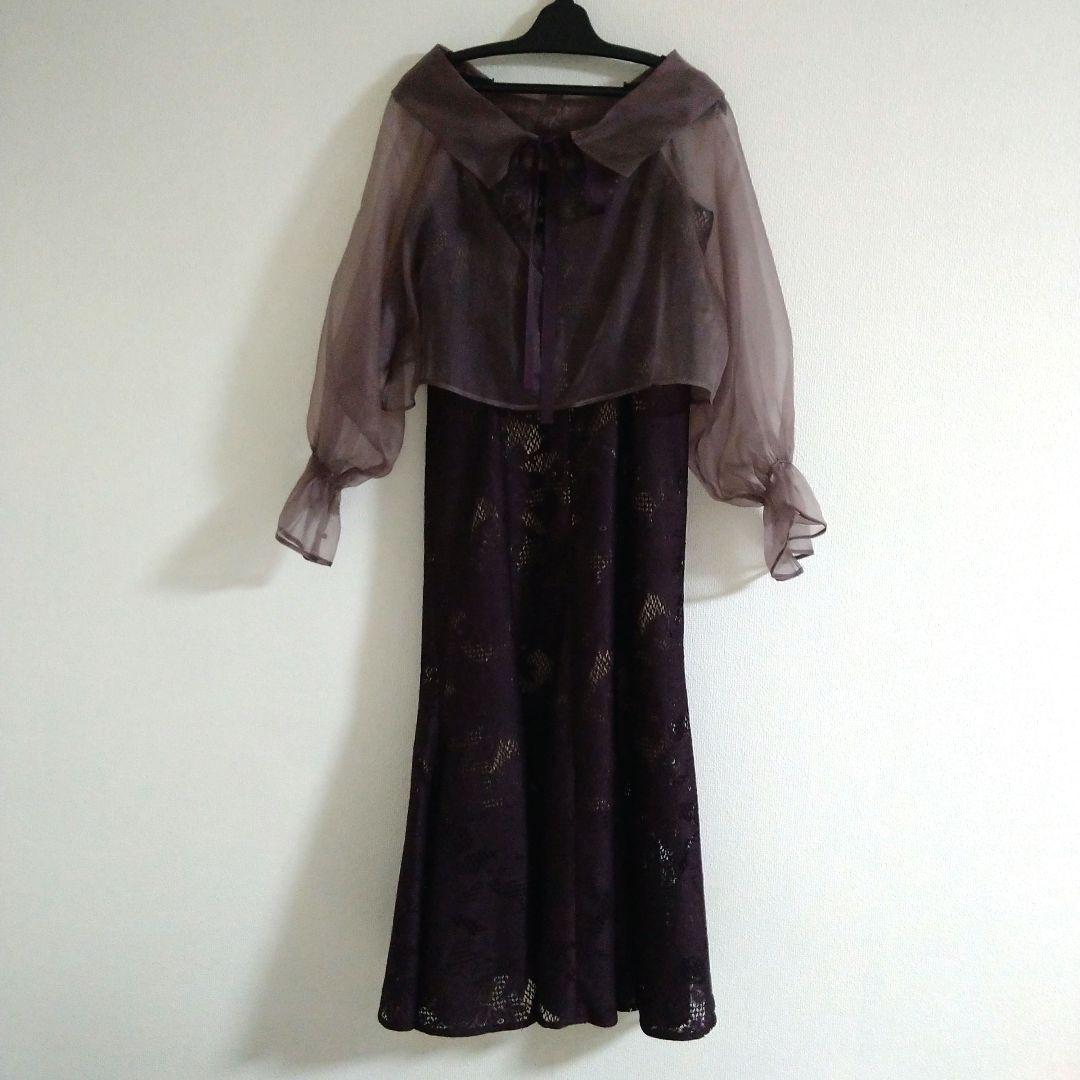 etoll. シアーブラウス&マーメイドキャミソール　パーティードレス　M