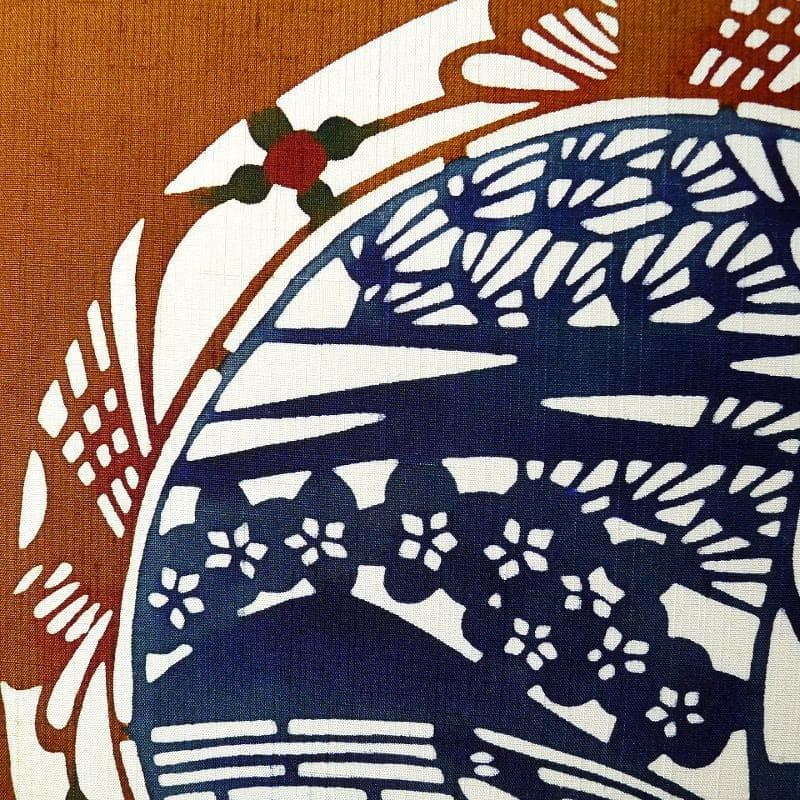 人間国宝・稲垣稔次郎 ／ 額装・型染作品 ／ 京都「染殿」製・伝統工芸