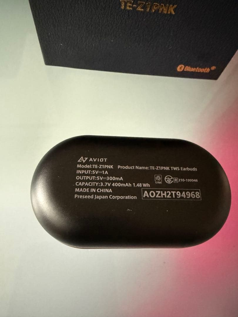 【ほぼ未使用品】VIOT TE-W1-PNK ピヤホン6 ワイヤレスイヤホン