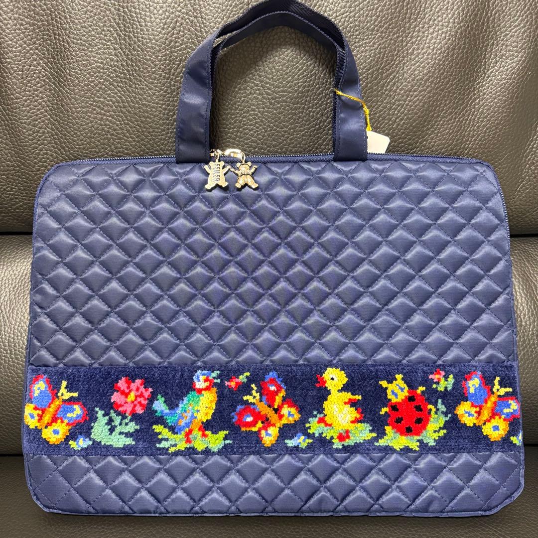 m*u様 新品！FEILER 学校フェイラー　ブリーフケース　ハイジ　ネイビー