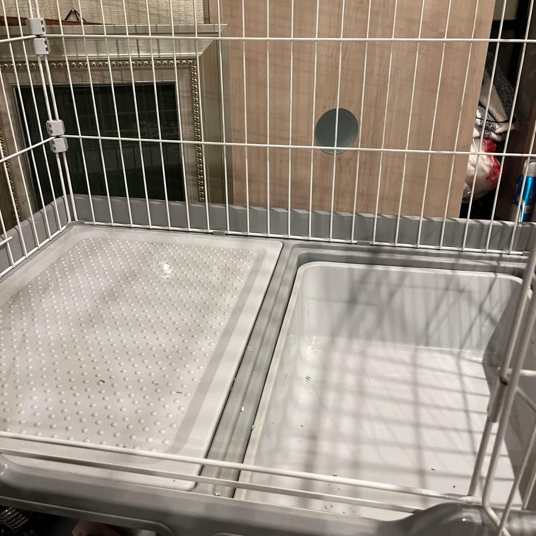 STADIUM 二段式キャットケージ ホワイト縦130✖️横80