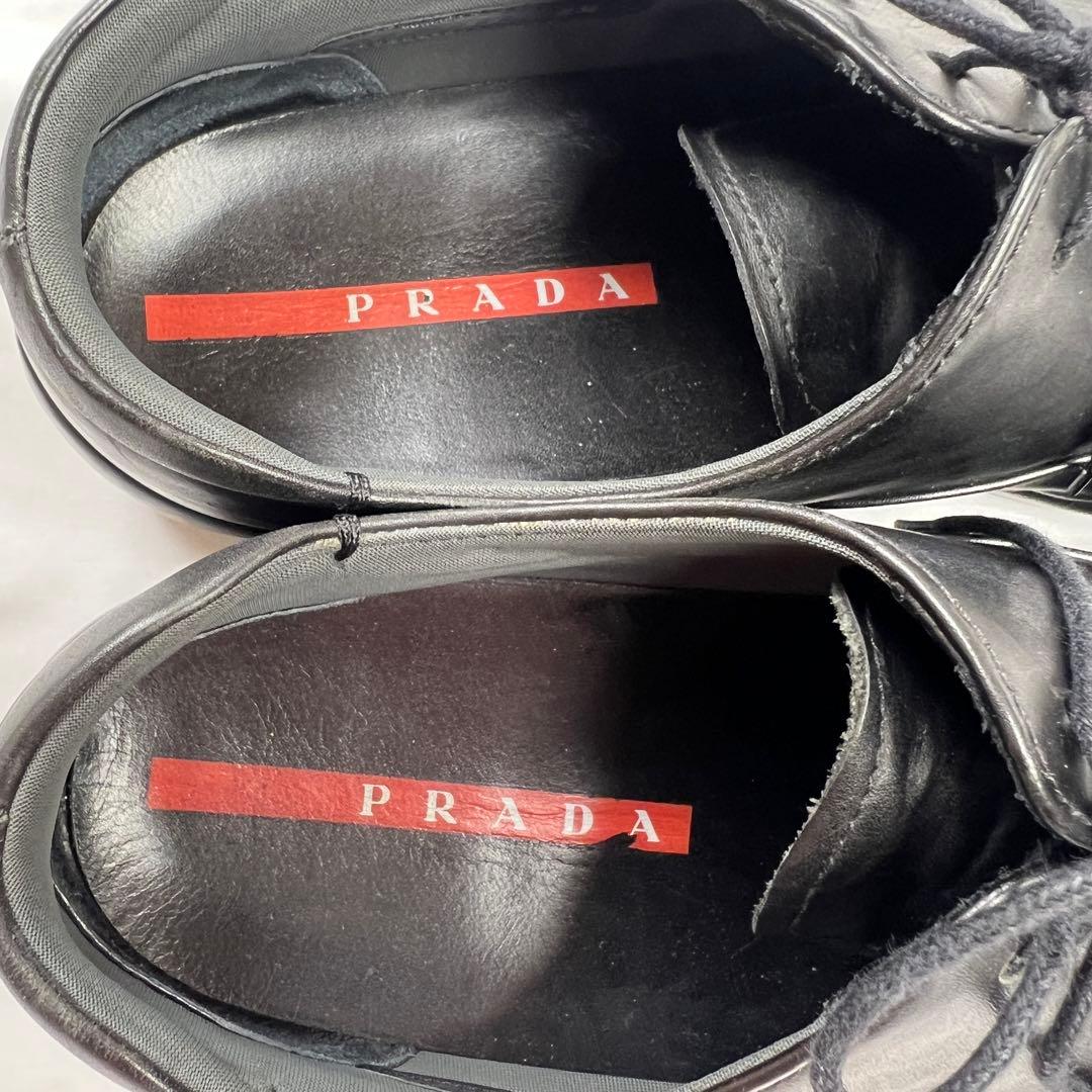 靴 PRADA SPORT leather dress shoes black