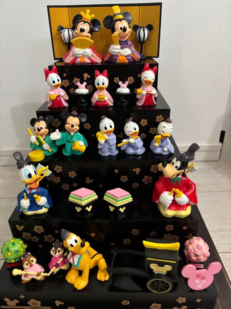 ディズニー　雛人形　雛祭り　ひな人形　専用ケース付き　ベルメゾン　5段