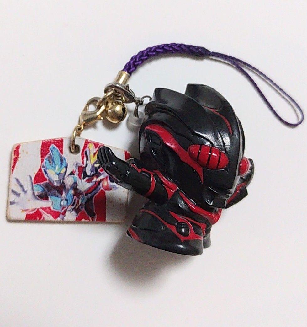 ★幻レア★ダークザギ指人形＆絵馬付ストラップ　ウルトラ怪獣ソフビ ゼロ ベリアル