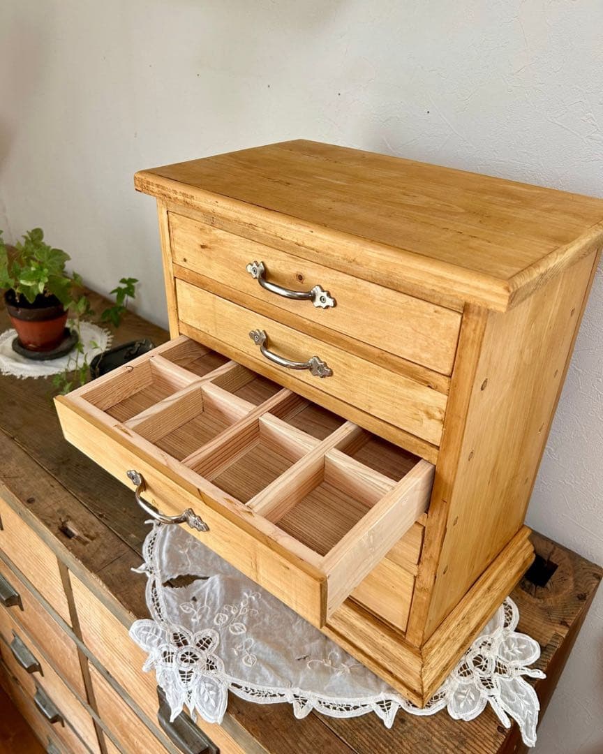 【kknn】国産ひのき使用　5杯ジュエリーボックス