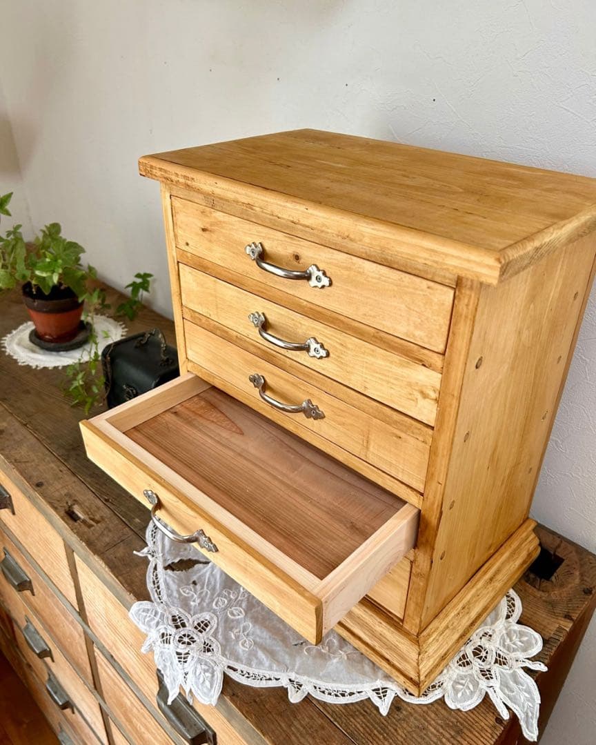 【kknn】国産ひのき使用　5杯ジュエリーボックス