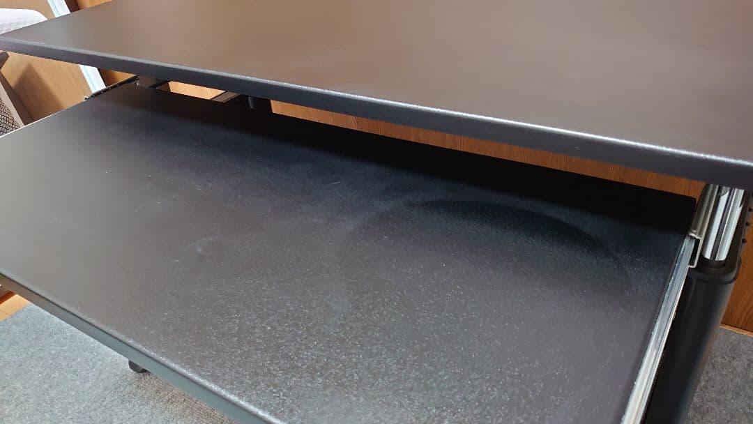 ゲーミングデスク ロータイプ 昇降式 キーボードスライダー