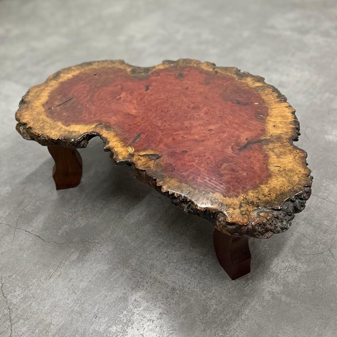 SNT0100 花梨 約98×66㎝ 座卓 一枚板 ローテーブル 天然木 座敷机