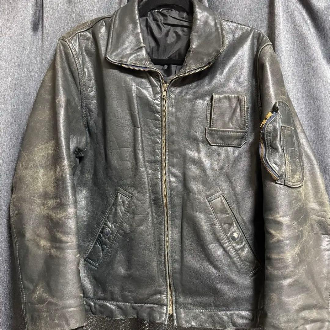 70s〜80s フランス軍 パイロット レザージャケット ユーロビンテージ