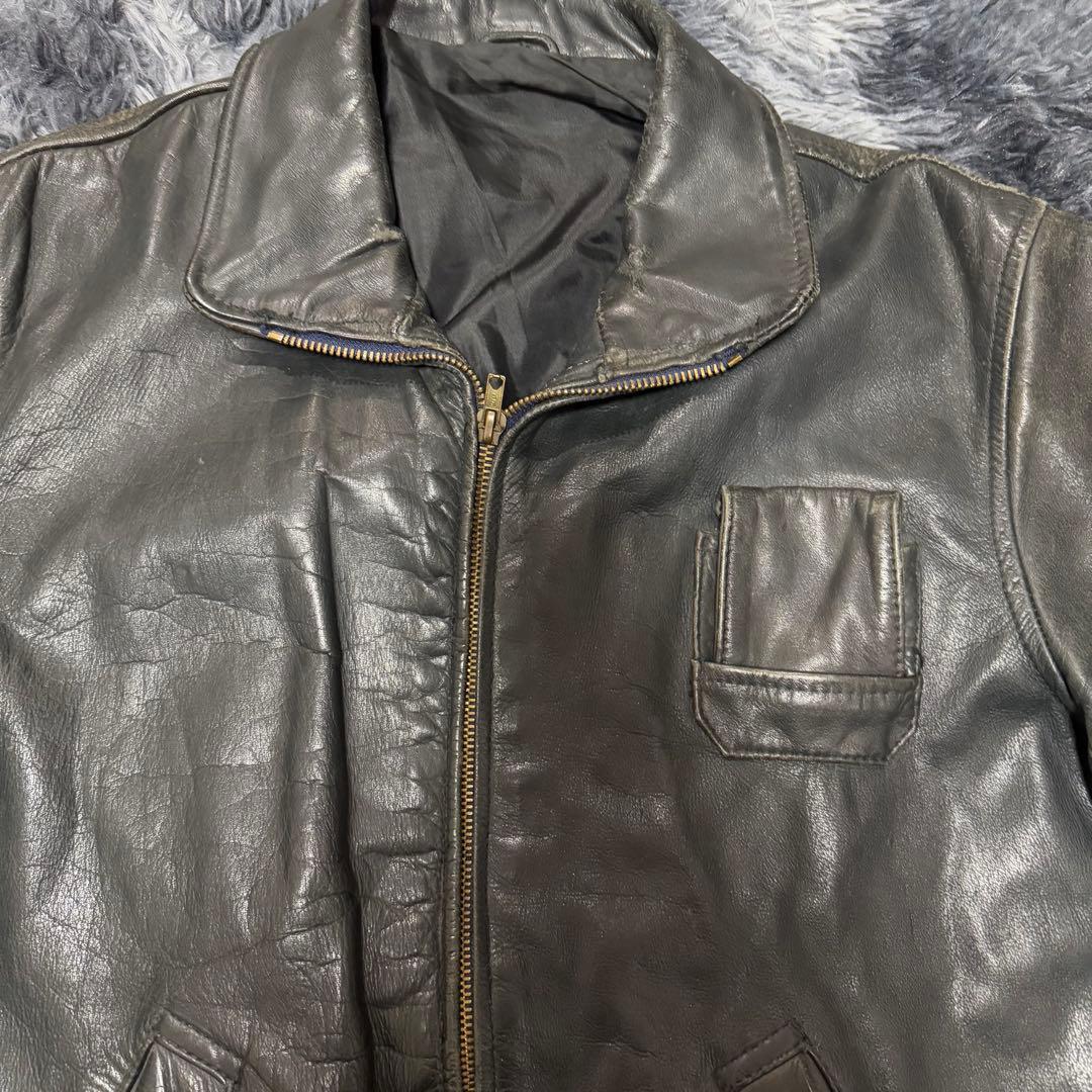 70s〜80s フランス軍 パイロット レザージャケット ユーロビンテージ