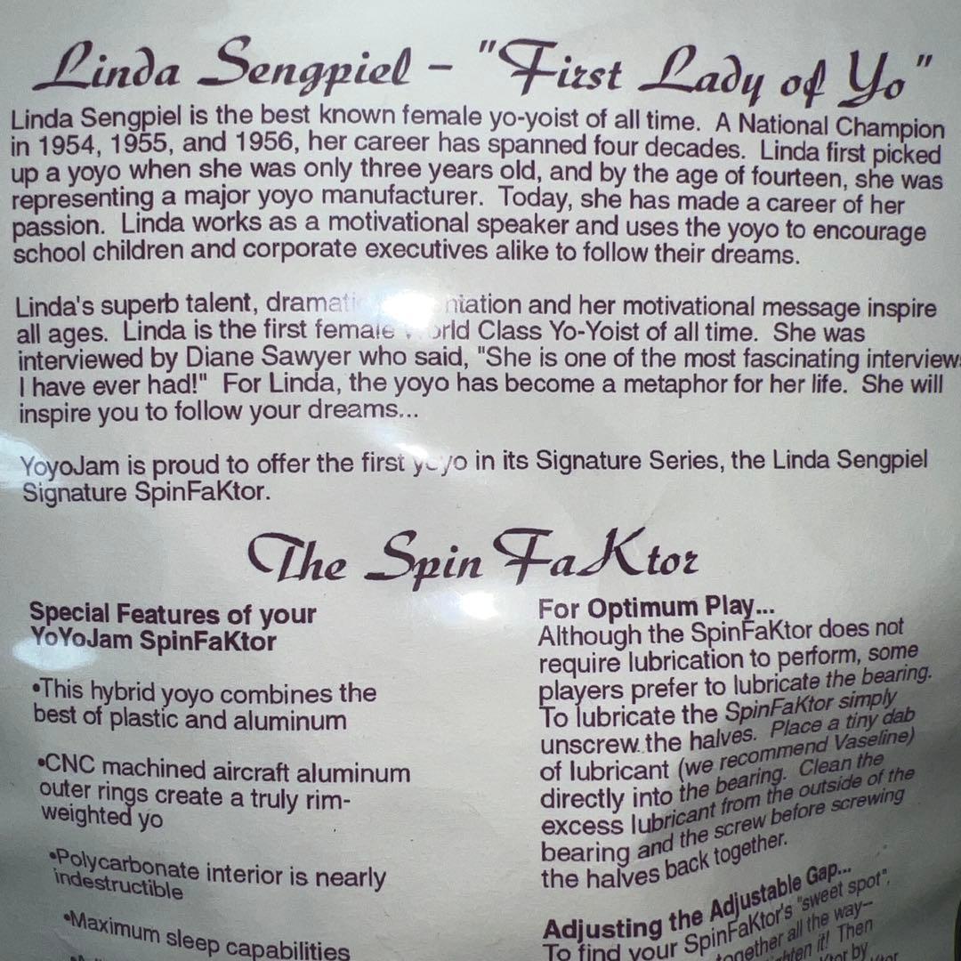 リンダファクター　刻印版　スピンファクター　SpinFaktor yoyojam