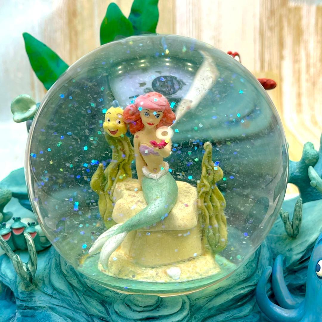 リトル・マーメイド アリエル セバスチャン スノーグローブ フィギュア