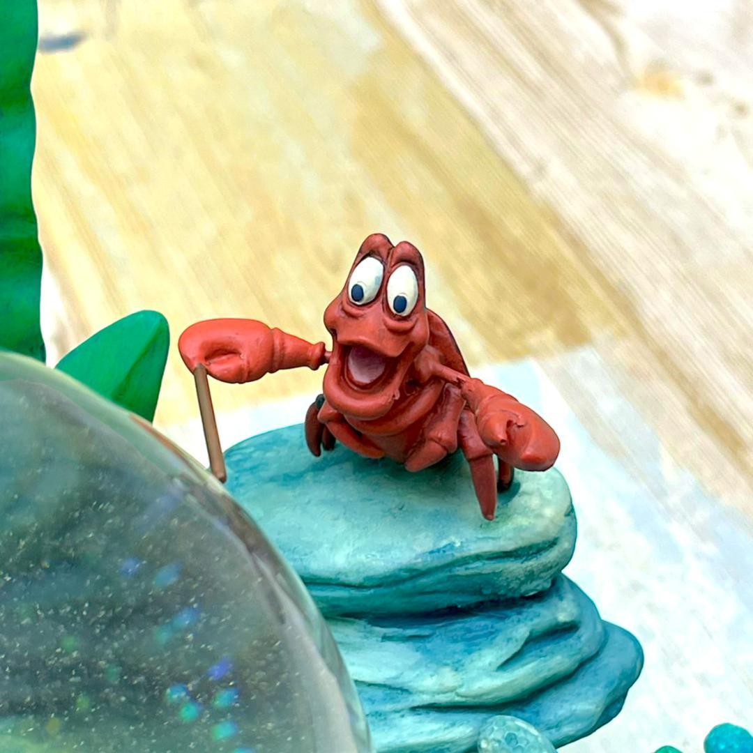 リトル・マーメイド アリエル セバスチャン スノーグローブ フィギュア