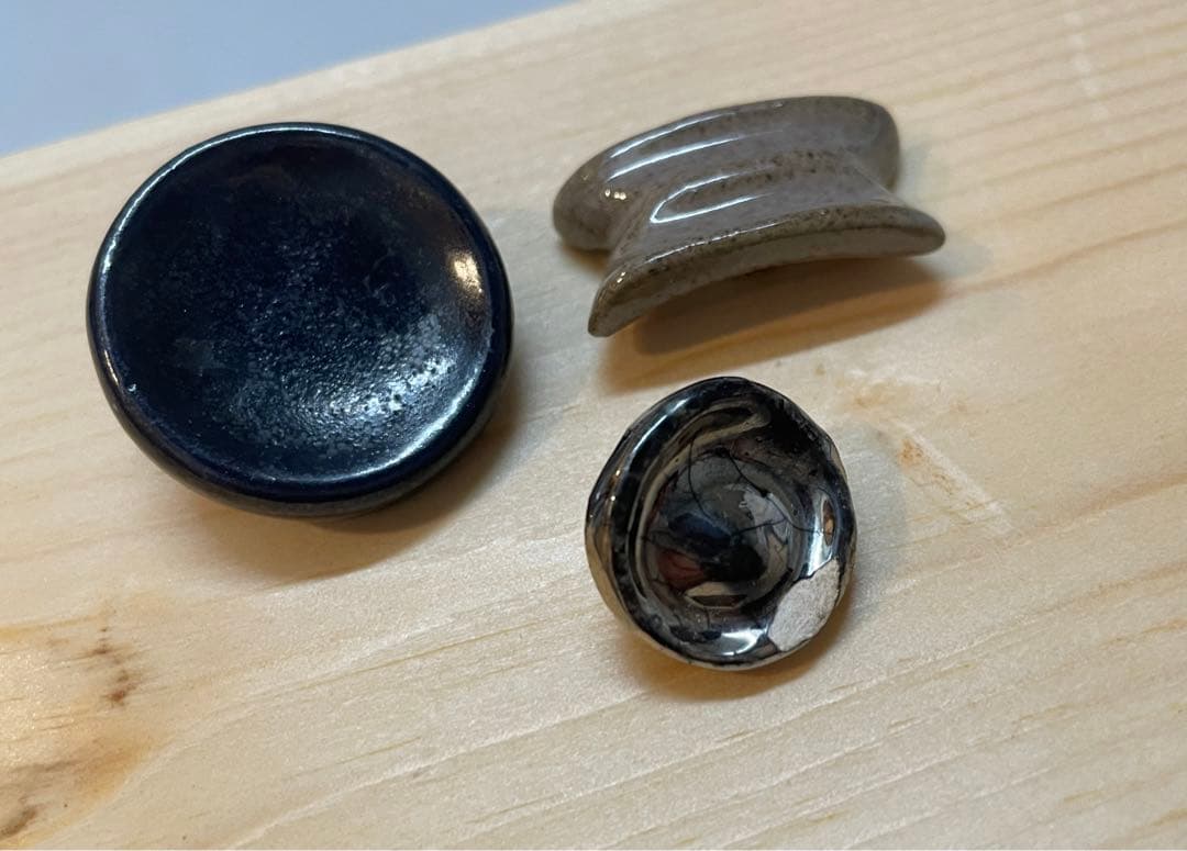 3個セット◆ ルーシーリー　陶製ボタン　国立工芸館　ビミニボタン