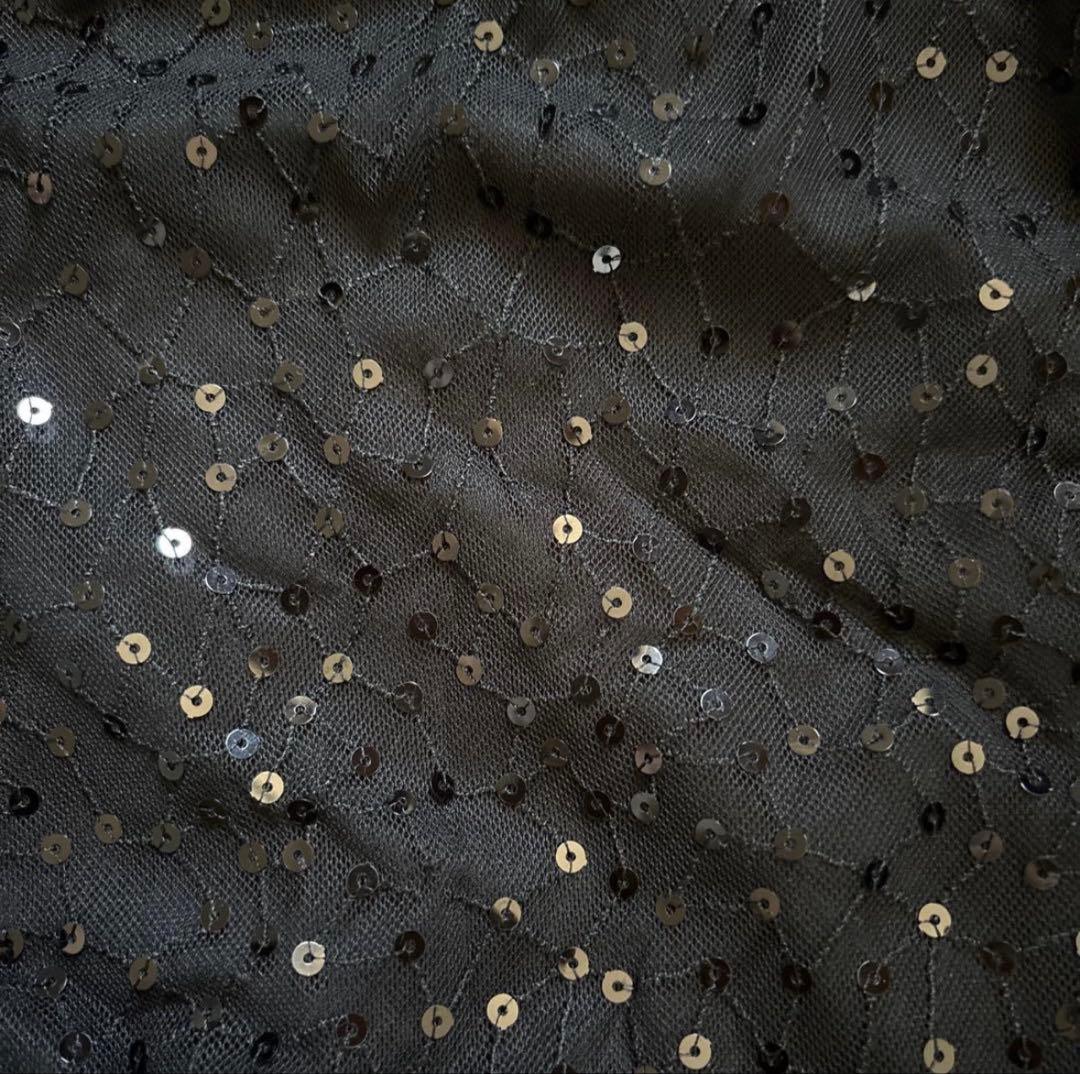 タダシショージ　ロングワンピース　イブニングドレス　ブラック　XSサイズ