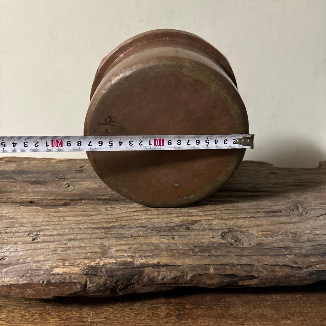 シャビー　古い片口銅鍋　その⑤コッパーケトル　薬缶　ガーデニング　古道具　李朝