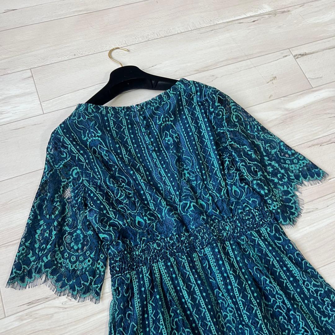 【極美品】大きいサイズ　プールヴー　パーティー　レース刺繍　オケージョンドレス