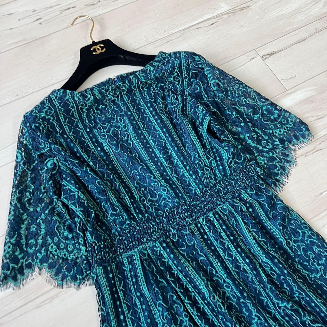 【極美品】大きいサイズ　プールヴー　パーティー　レース刺繍　オケージョンドレス