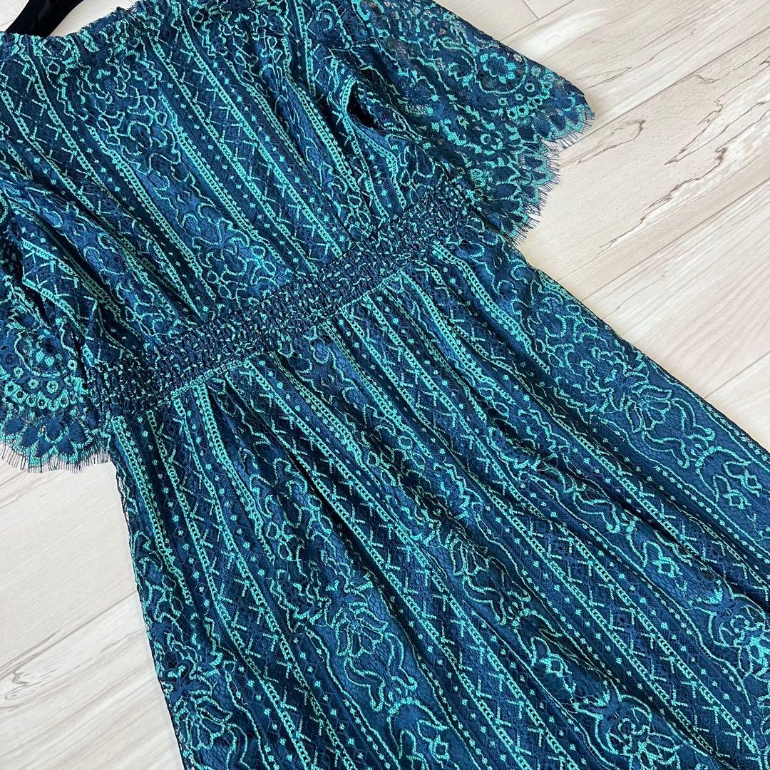 【極美品】大きいサイズ　プールヴー　パーティー　レース刺繍　オケージョンドレス