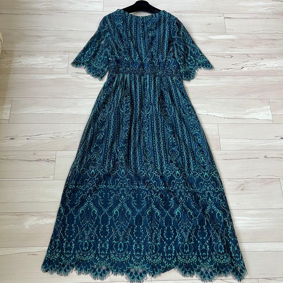 【極美品】大きいサイズ　プールヴー　パーティー　レース刺繍　オケージョンドレス