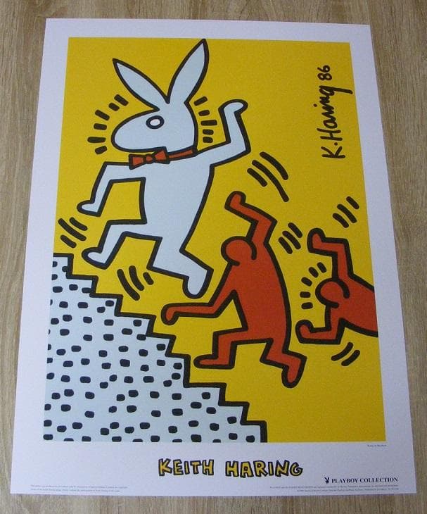 キースヘリング Bunny on the Move 1999年製 ポスター