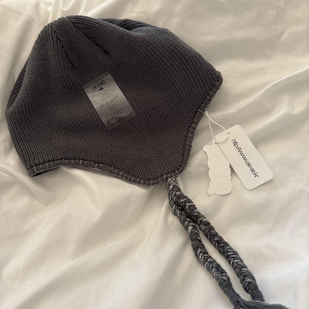 aeae EARFLAP BEANIE ビーニー　ニット帽　lucky