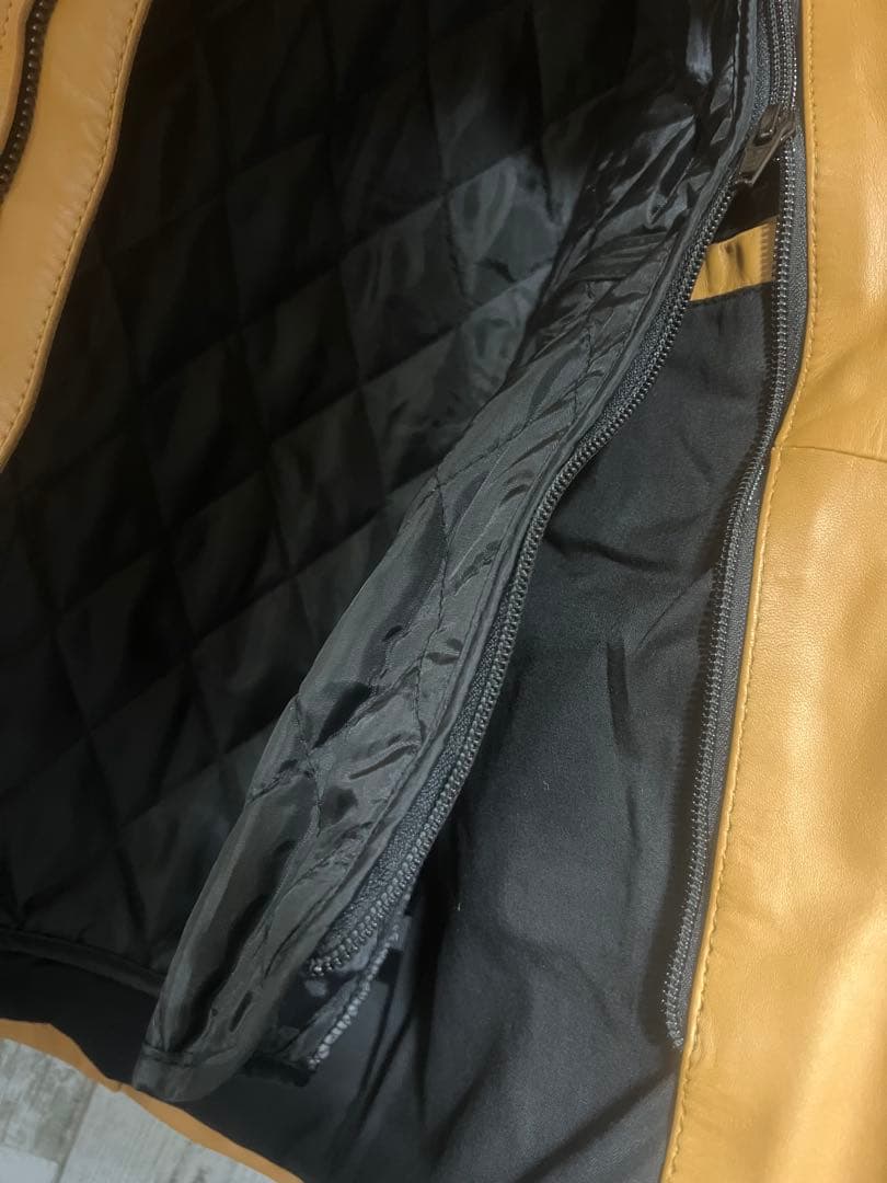 Liugoo Leathers シングルライダース 本革レザー 牛革 ブラウン