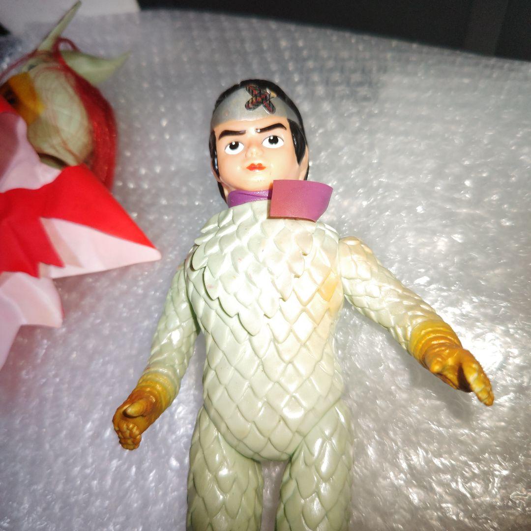 旧バンダイ　変身忍者嵐　面取れ　ソフビ　32cm　現状品