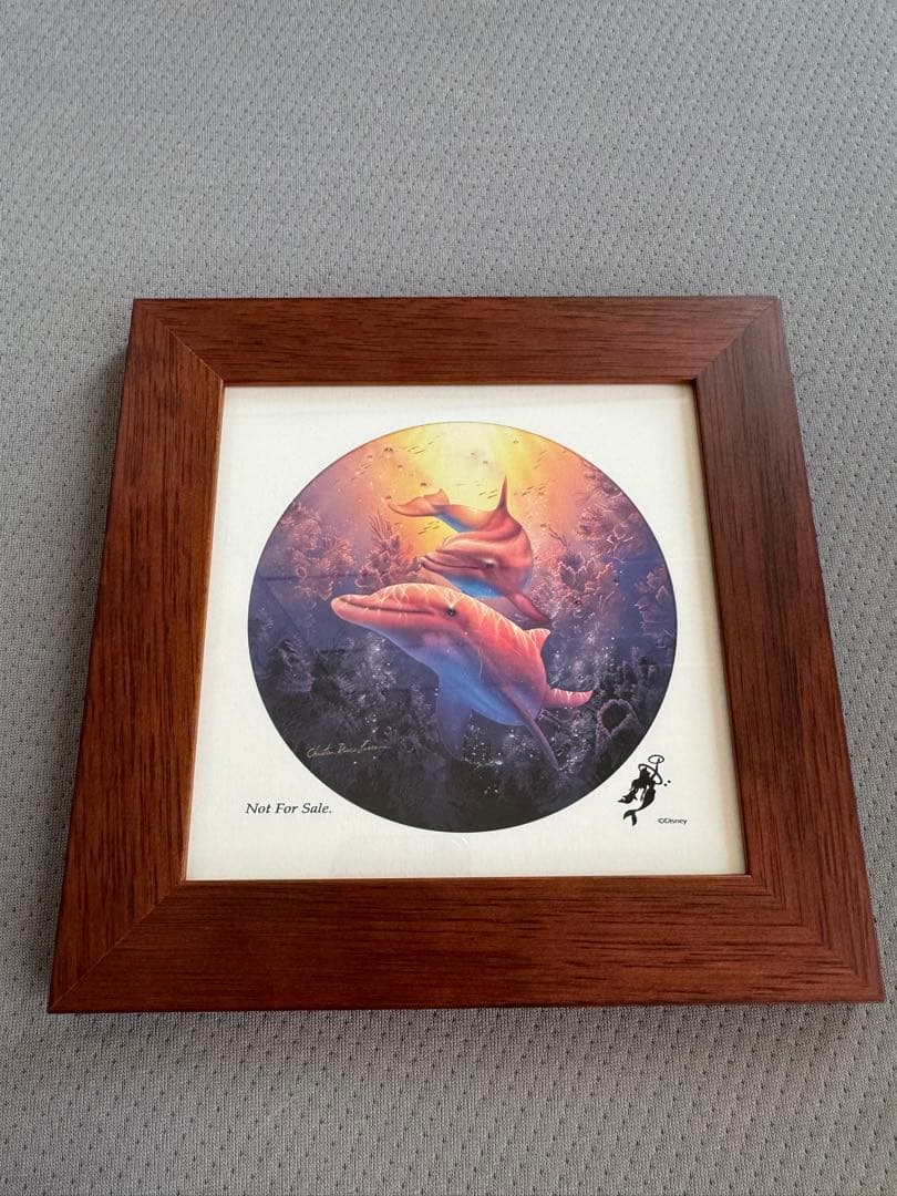 【美品】額付きラッセン　版画　ガイディングライト　ディズニーアリエルコラボ