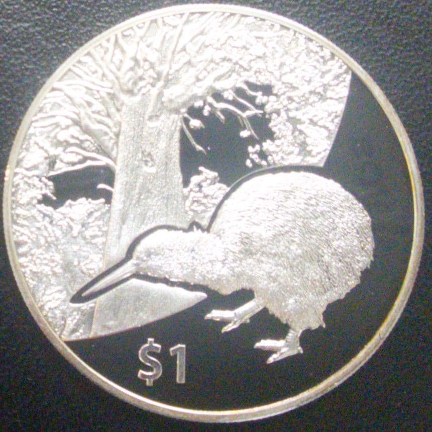 2013年 ニュージーランド銀貨 1ドル キーウィ銀貨 SV999 純銀1オンス