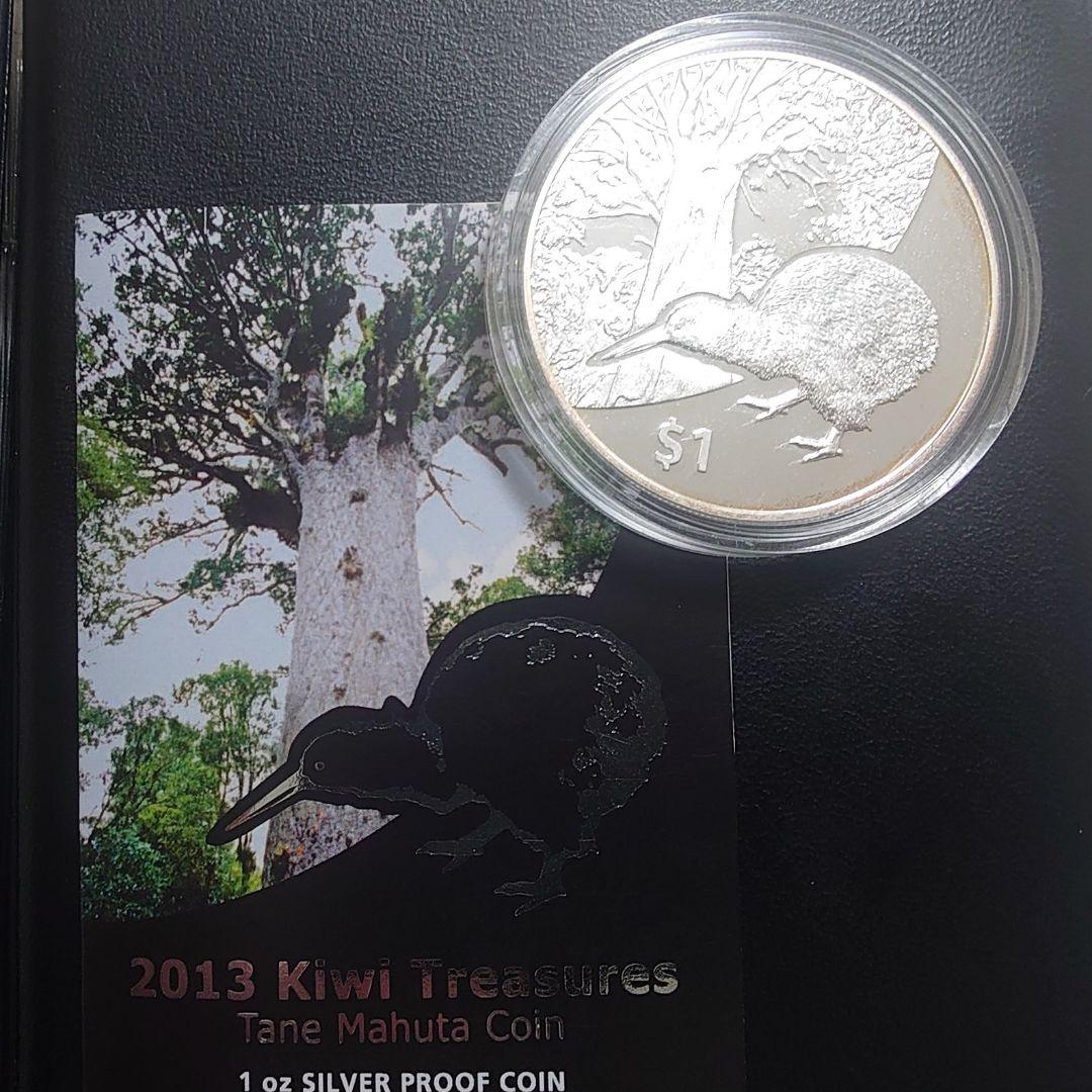 2013年 ニュージーランド銀貨 1ドル キーウィ銀貨 SV999 純銀1オンス
