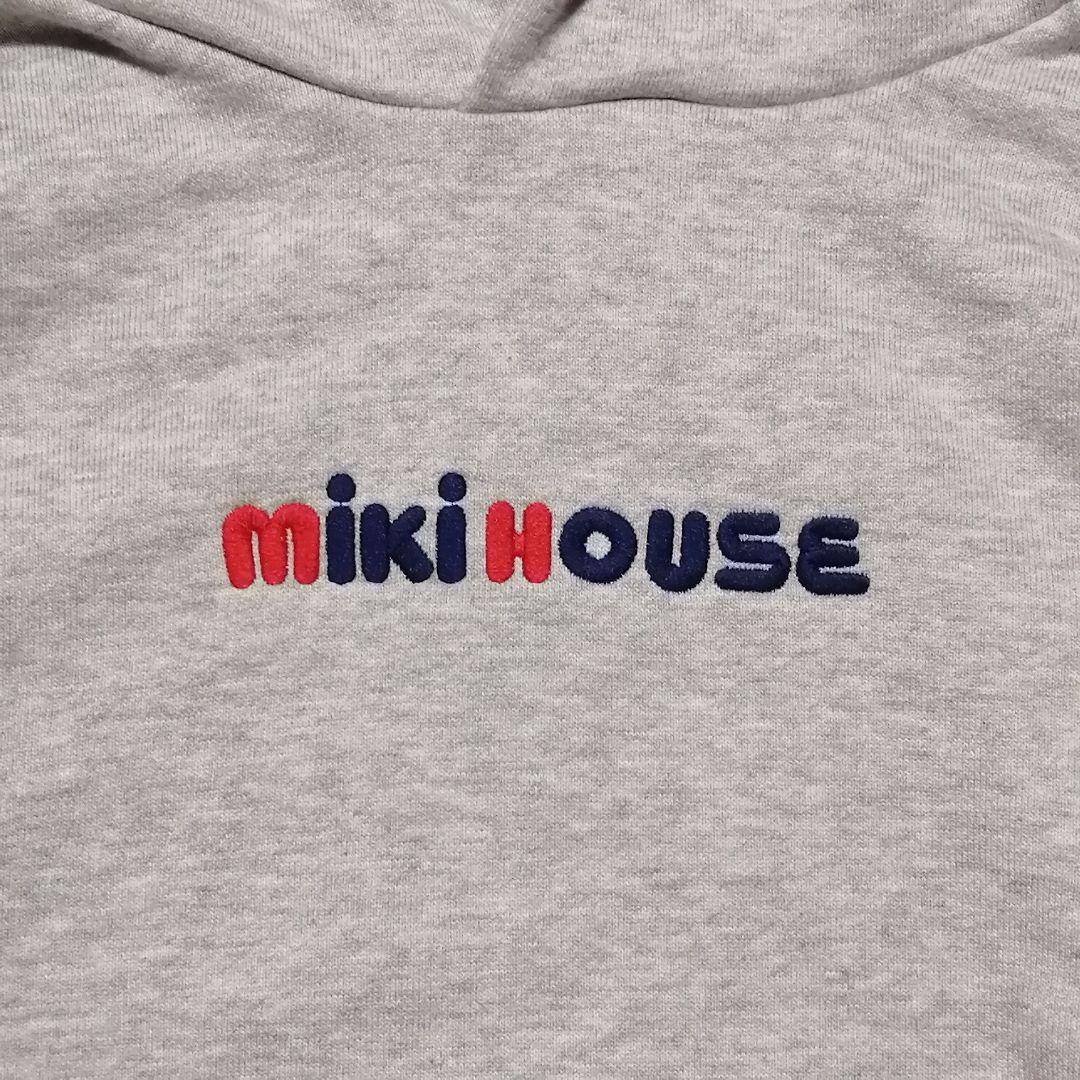 【m※様】MIKI HOUSE ミキハウス 刺繡ロゴ プルオーバーパーカー L