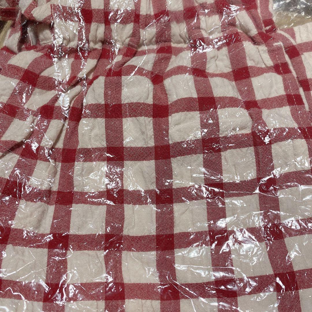 完売レア♡新品未開封♡ジェラートピケ チェックロングパンツ レッド