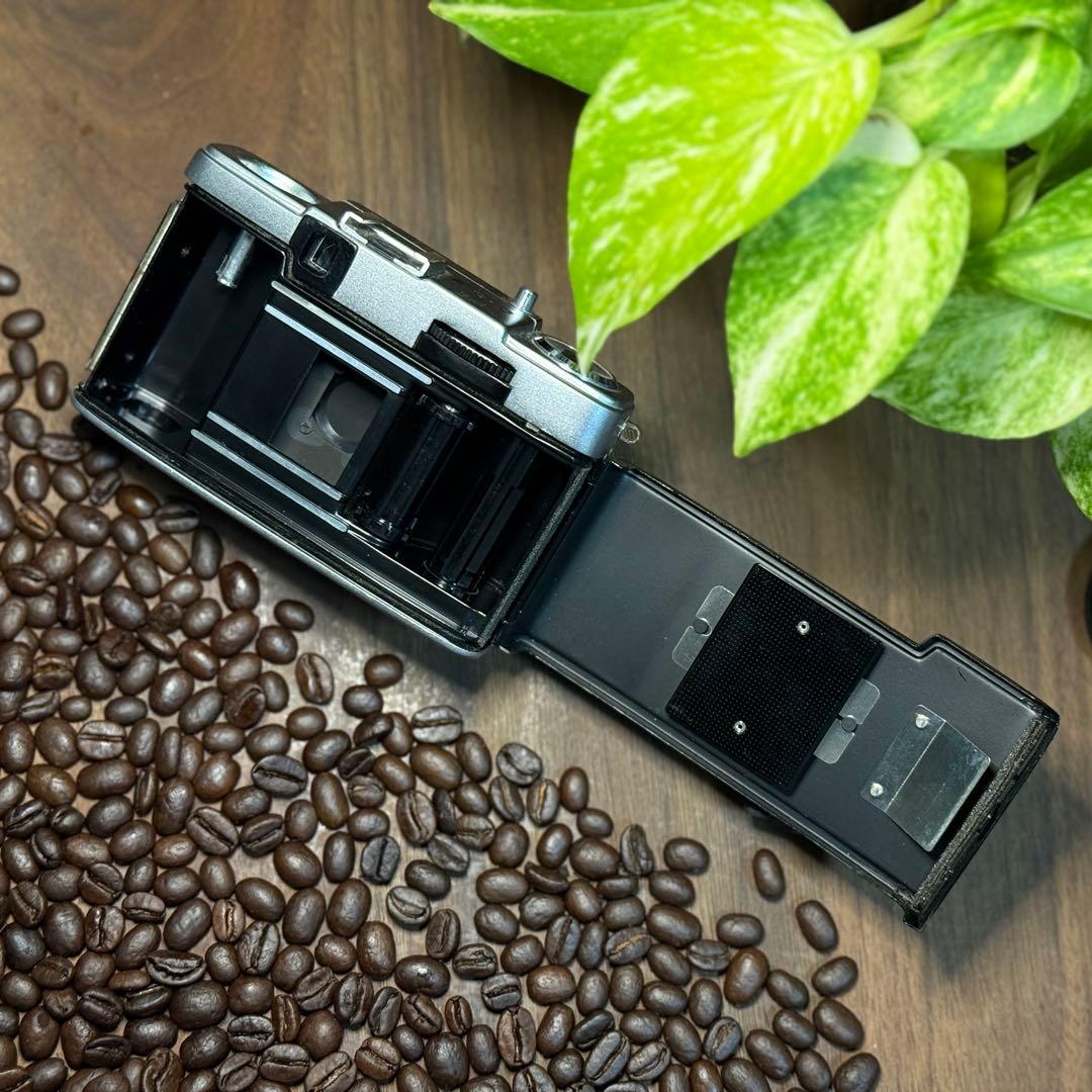 ✴️シボ革グリーンレザー✴️実写・分解整備済✴️オリンパスPEN EE-3 完動品‼️