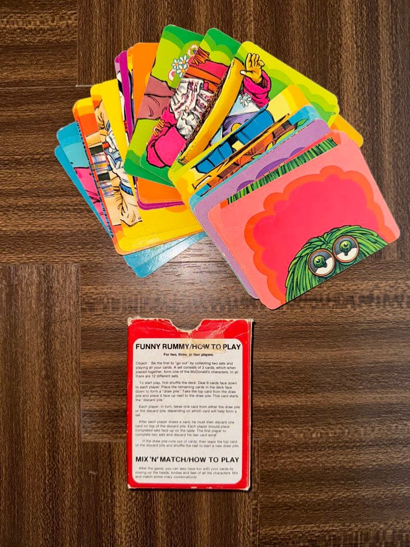 1980 アメリカ　マクドナルド　紙もの　カード ゲーム ディスプレイ　激レア